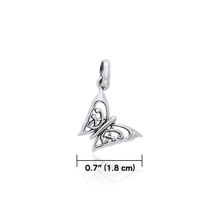 Small Celtic Butterfly Sterling Silver Pendant TPD3041 Pendant