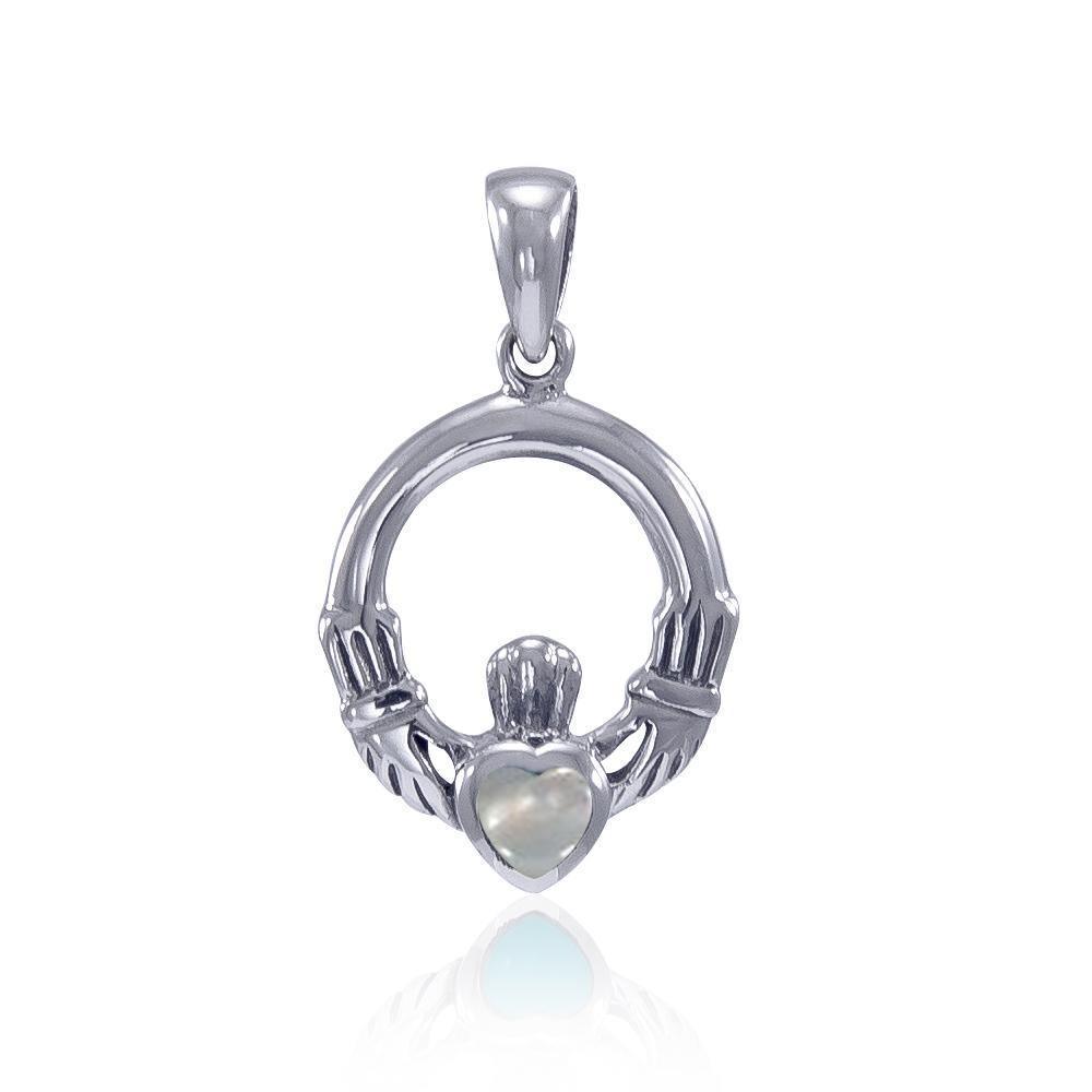 Celtic Claddagh Birthstone Sterling Silver Pendant TPD3097 Pendant