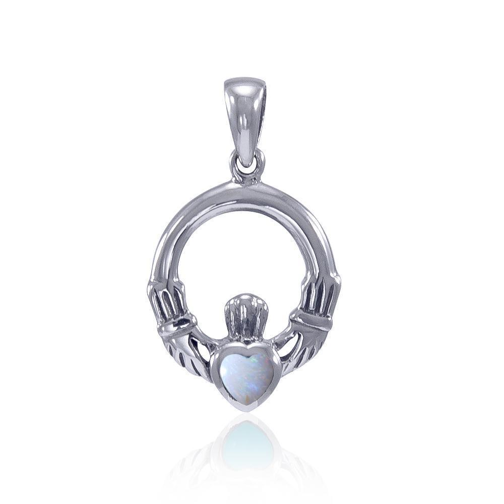 Celtic Claddagh Birthstone Sterling Silver Pendant TPD3097 Pendant