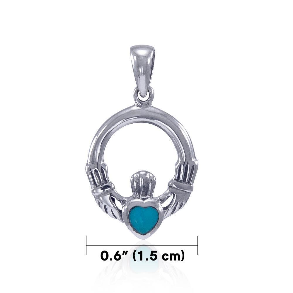 Celtic Claddagh Birthstone Sterling Silver Pendant TPD3097 Pendant