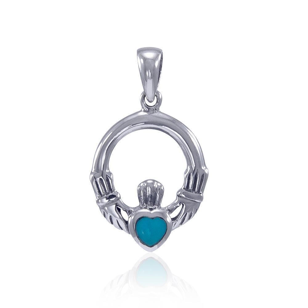 Celtic Claddagh Birthstone Sterling Silver Pendant TPD3097 Pendant