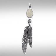 Turquoise Feather Talisman Pendant TPD3282 Pendant