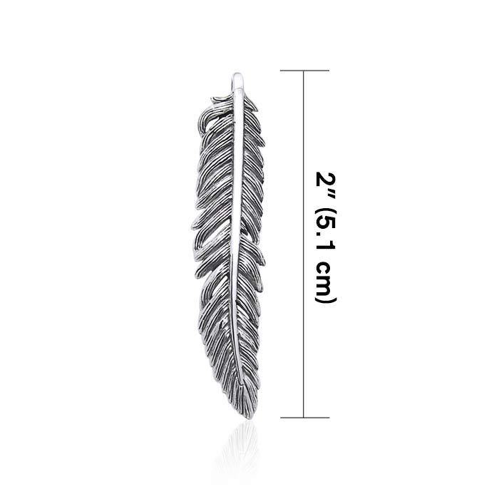 Small Feather  Sterling Silver Pendant  TPD3283 Pendant