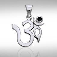 Om Sterling Silver Gemstone Pendant TPD3286 Pendant