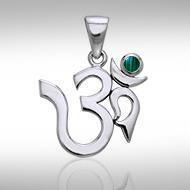Om Sterling Silver Gemstone Pendant TPD3286 Pendant
