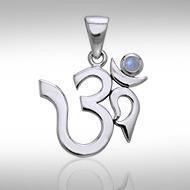 Om Sterling Silver Gemstone Pendant TPD3286 Pendant