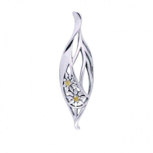 Silver Elegance Daisy Leaf Pendant TPD3343
