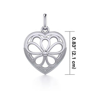 Flower in Heart Pendant TPD3420 - Wholesale Jewelry