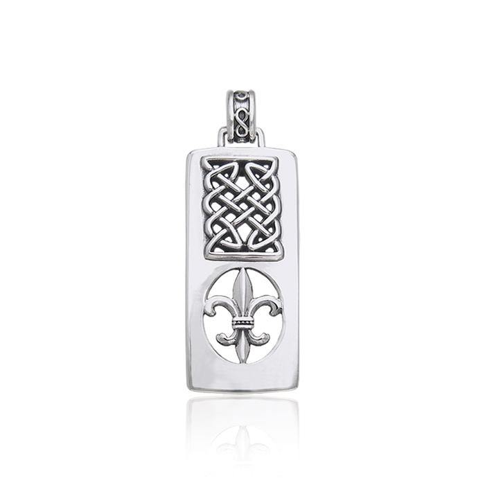 Celtic Knots Fleur De Lis Silver Pendant TPD343 Pendant
