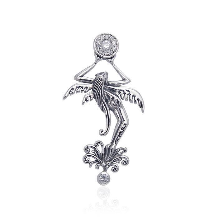 Fairy Flower Silver Pendant TPD3533 Pendant