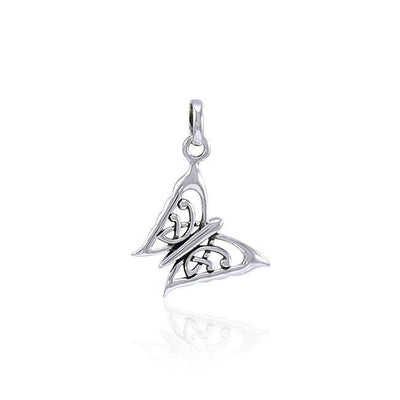 Small Celtic Butterfly Silver Pendant TPD3538 Pendant