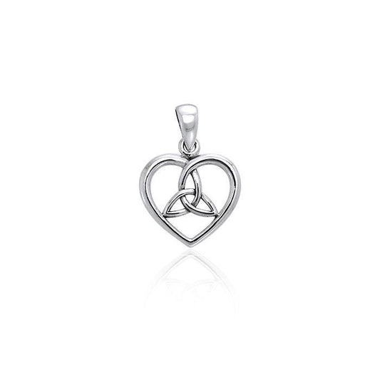 Celtic Trinity Heart Silver Pendant TPD3562 Pendant