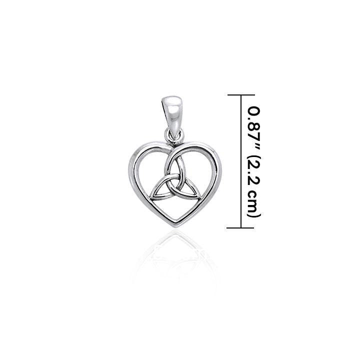 Celtic Trinity Heart Silver Pendant TPD3562 Pendant