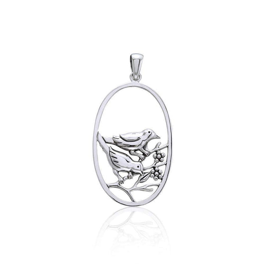 Birds Large Silver Pendant TPD3568 Pendant