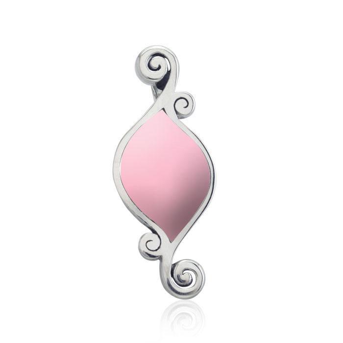 Organic Form Inlay Stone Silver Pendant TPD3570 Pendant