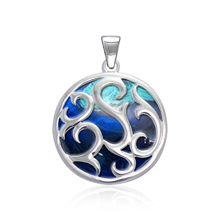 Tendril Cabochon Filigree Large Pendant TPD3572 Pendant