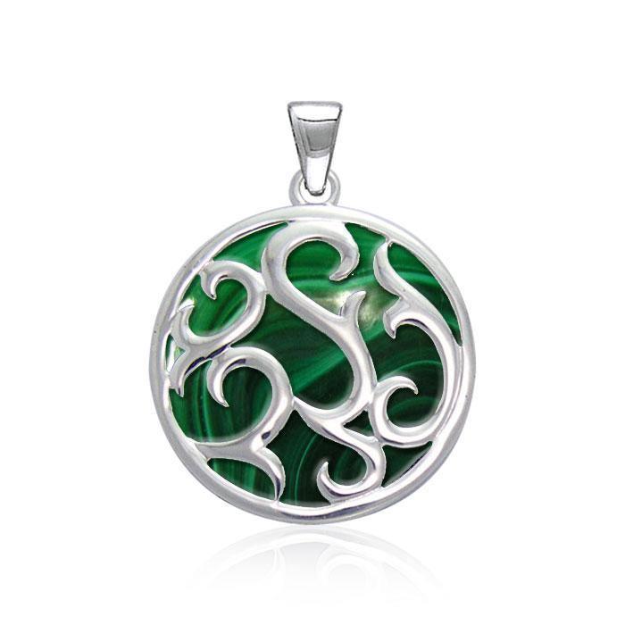 Tendril Cabochon Filigree Large Pendant TPD3572 Pendant