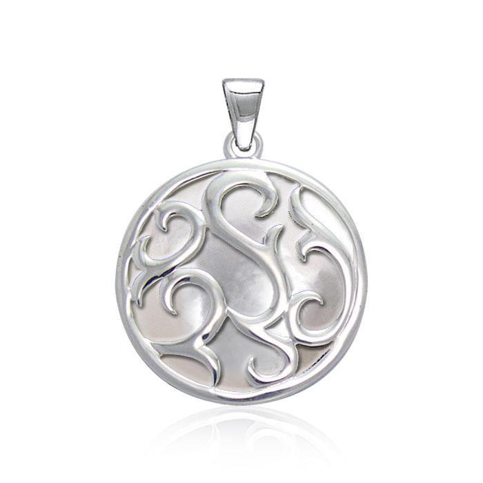 Tendril Cabochon Filigree Large Pendant TPD3572 Pendant