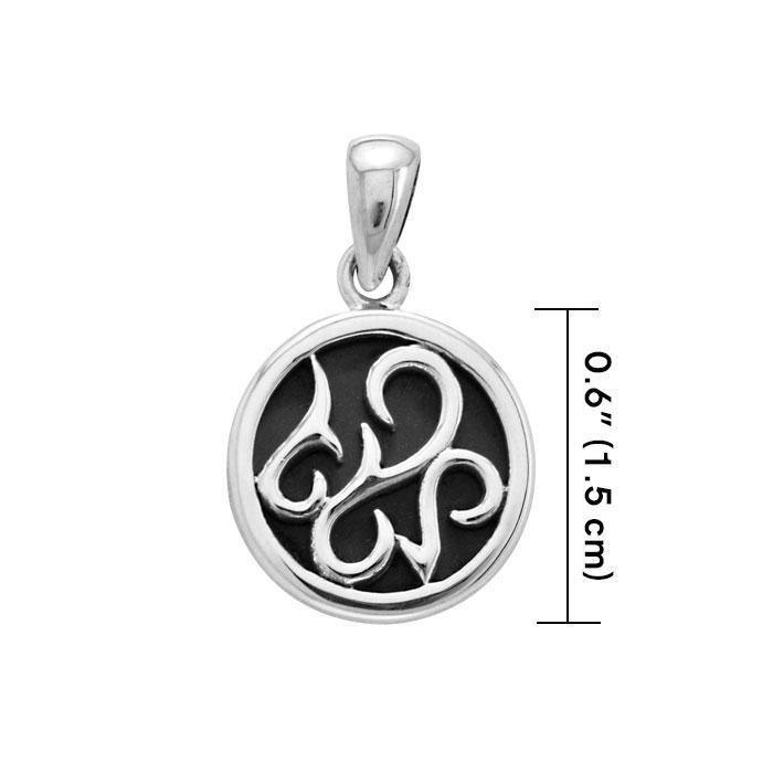 Tendril Cabochon Filigree Small Pendant TPD3574 Pendant