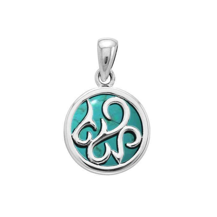 Tendril Cabochon Filigree Small Pendant TPD3574 Pendant