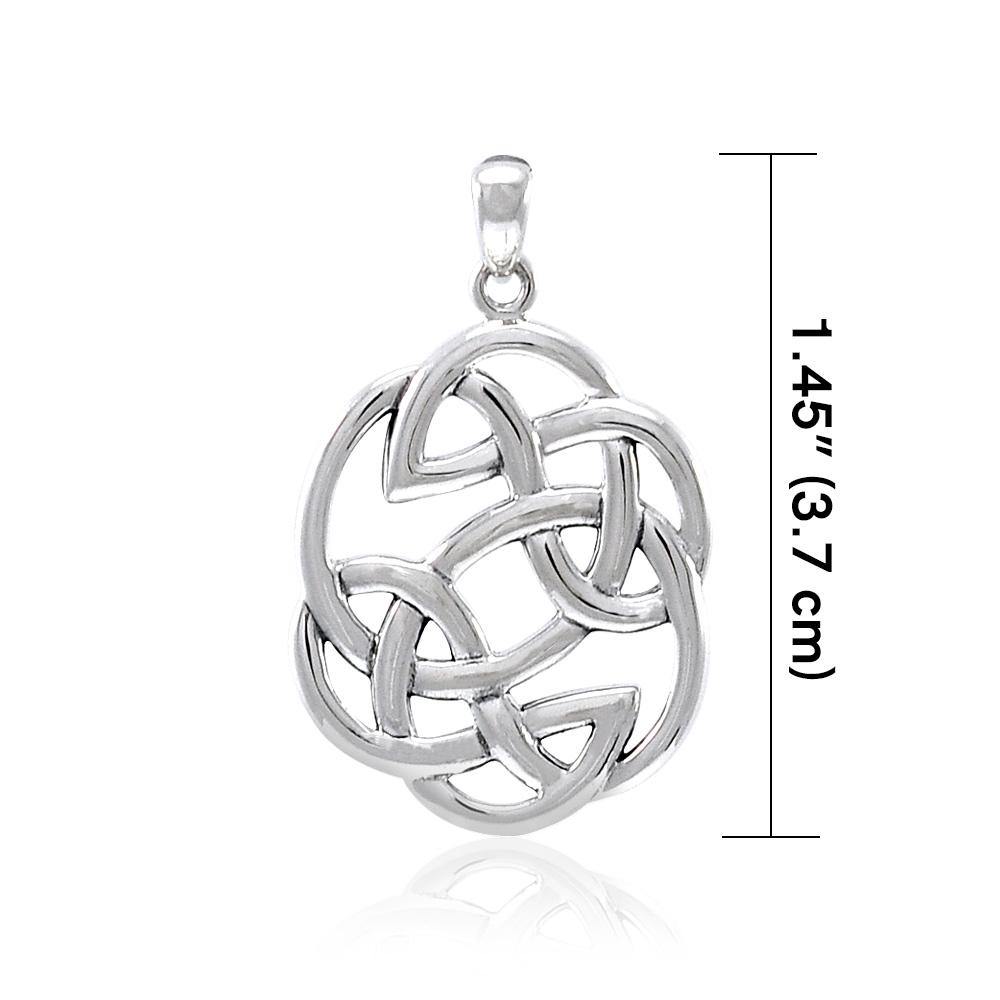 Modern Celtic Silver Pendant TPD3718 Pendant
