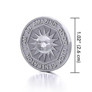 I am an Amazing Good Luck Generator Silver Large Empower Coin TPD3731 Pendant