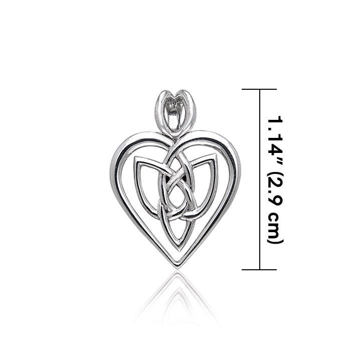Celtic Knotwork Silver Heart Pendant TPD374 Pendant