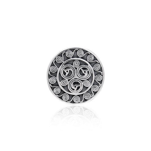 Celtic Silver Spiral Pendant TPD379 Pendant