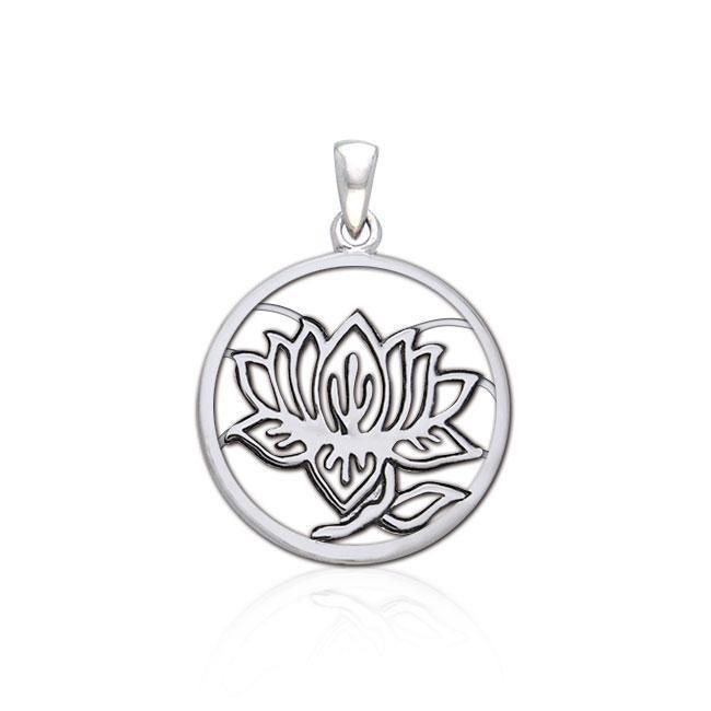 Hollow Lotus Silver Pendant TPD3847 Pendant