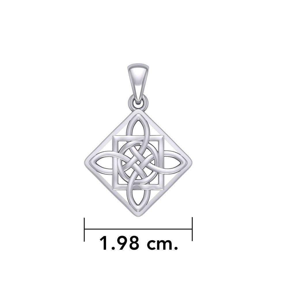 Celtic Four Point Knot Silver Pendant TPD3934 - peterstone.dropshipping
