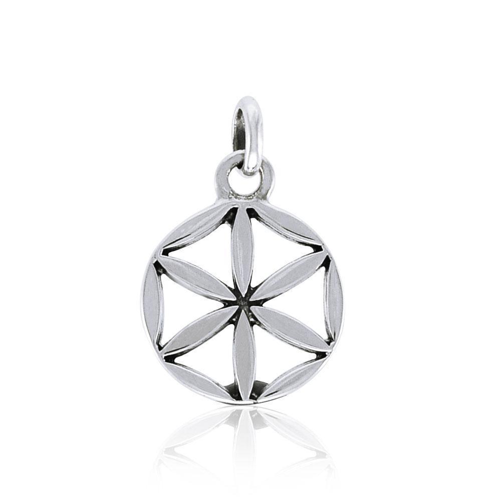 Small Mandala Flower of Life Silver Pendant TPD3980 Pendant