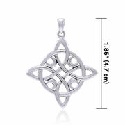 Mickie Mueller Quaternary Celtic Knots with Crescent Moon TPD4072 Pendant