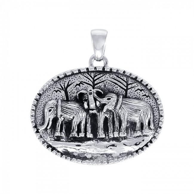 Elephant Herd Pendant TPD4081