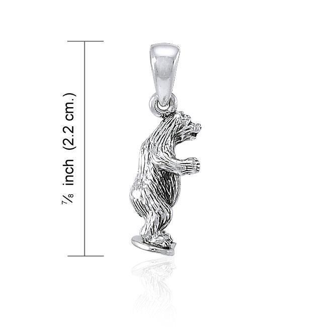 Bear Sterling Silver Pendant TPD4089 - Wholesale Jewelry