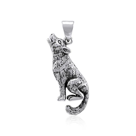 Howling Wolf Silver Pendant TPD4140 Pendant