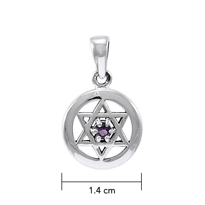 We are all connected ~ Hexagon Sterling Silver Pendant with Gemstone TPD4259