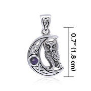 Celtic Owl Moon Pendant TPD4288