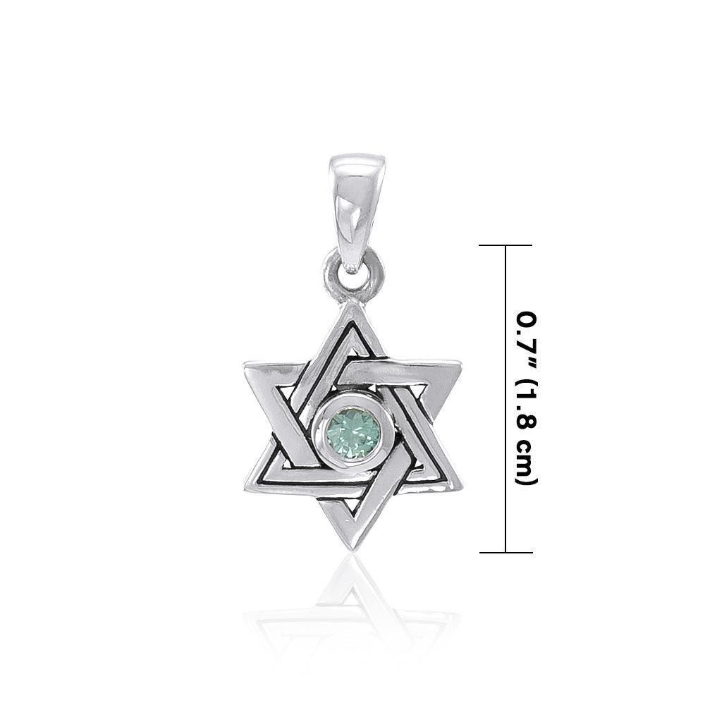 Star of David Pendant with Gem TPD4298 Pendant
