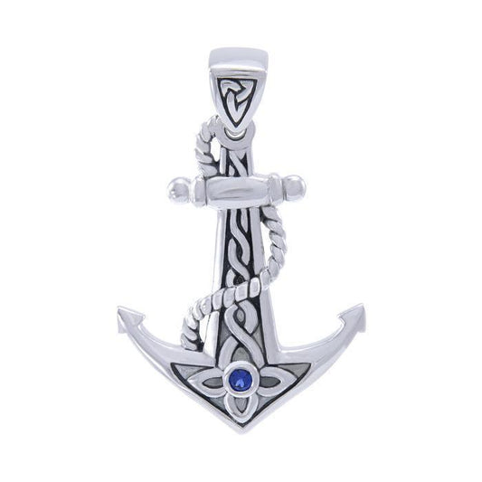Celtic Anchor Gemstone Pendant TPD4366
