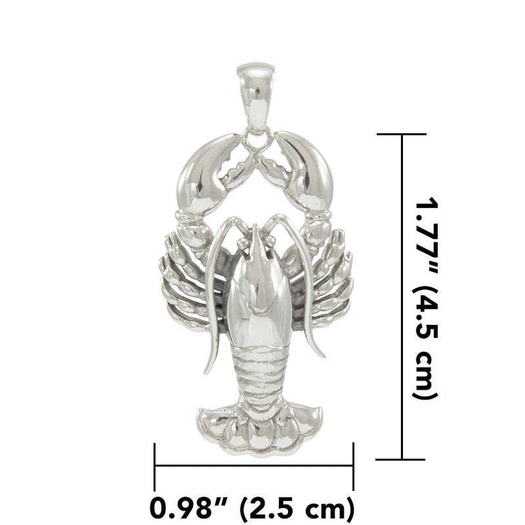 Large Lobster Silver Pendant TPD4381 Pendant