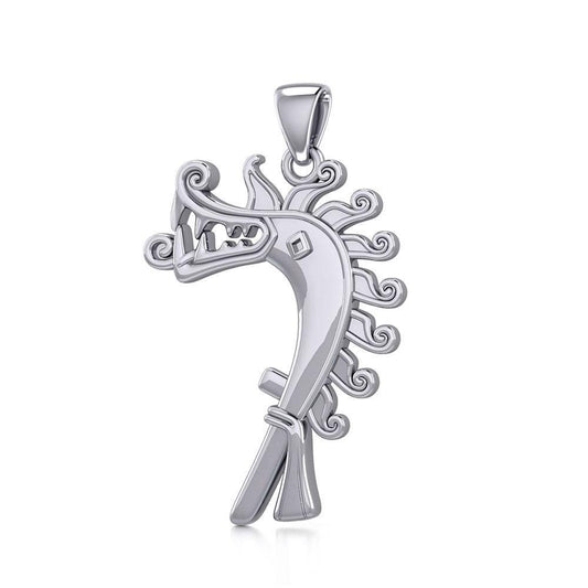Viking Age Dragon of Birka Silver Pendant TPD4390 Pendant