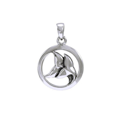 Double Whale Tail Silver Pendant TPD4420
