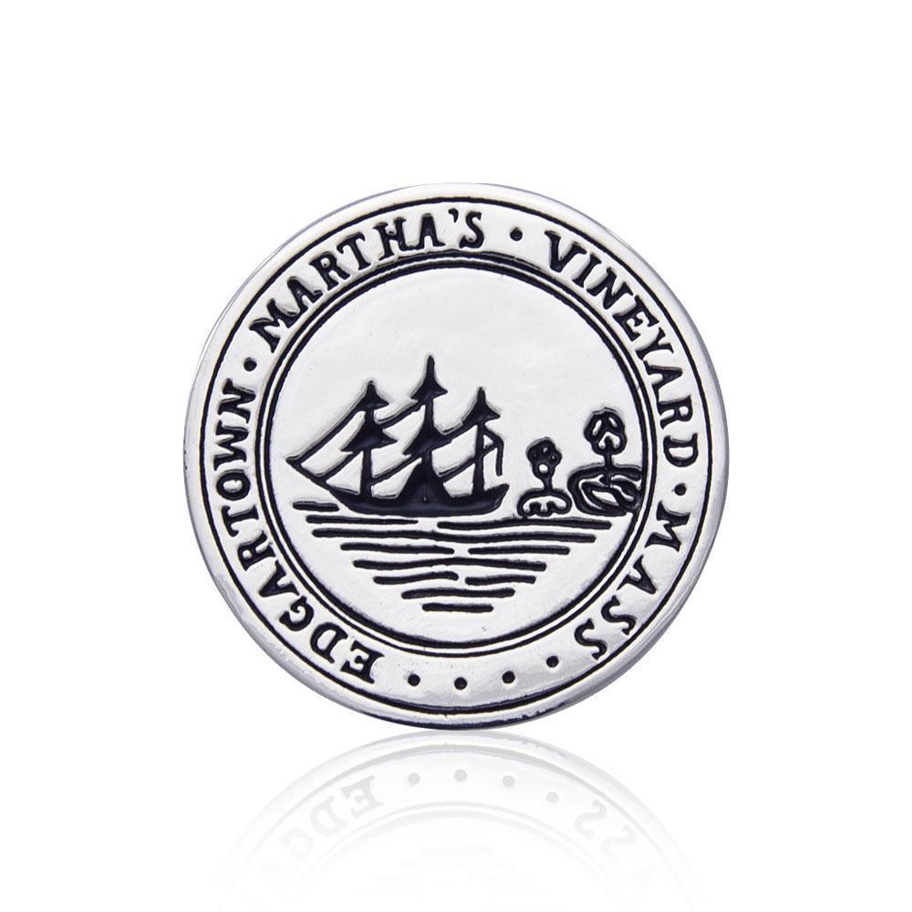 Edgartown Marthas's Vineyard, MA Silver Coin TPD4434 Pendant