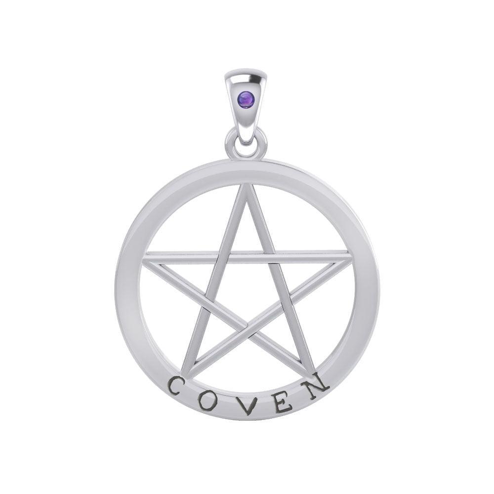 Coven Pentagram Silver Pendant TPD4506 - peterstone.dropshipping
