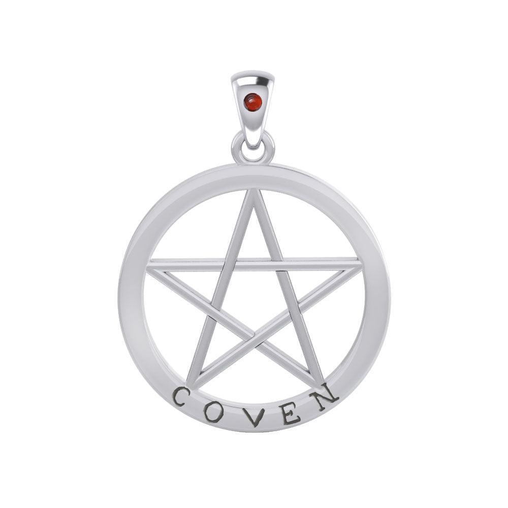 Coven Pentagram Silver Pendant TPD4506 - peterstone.dropshipping