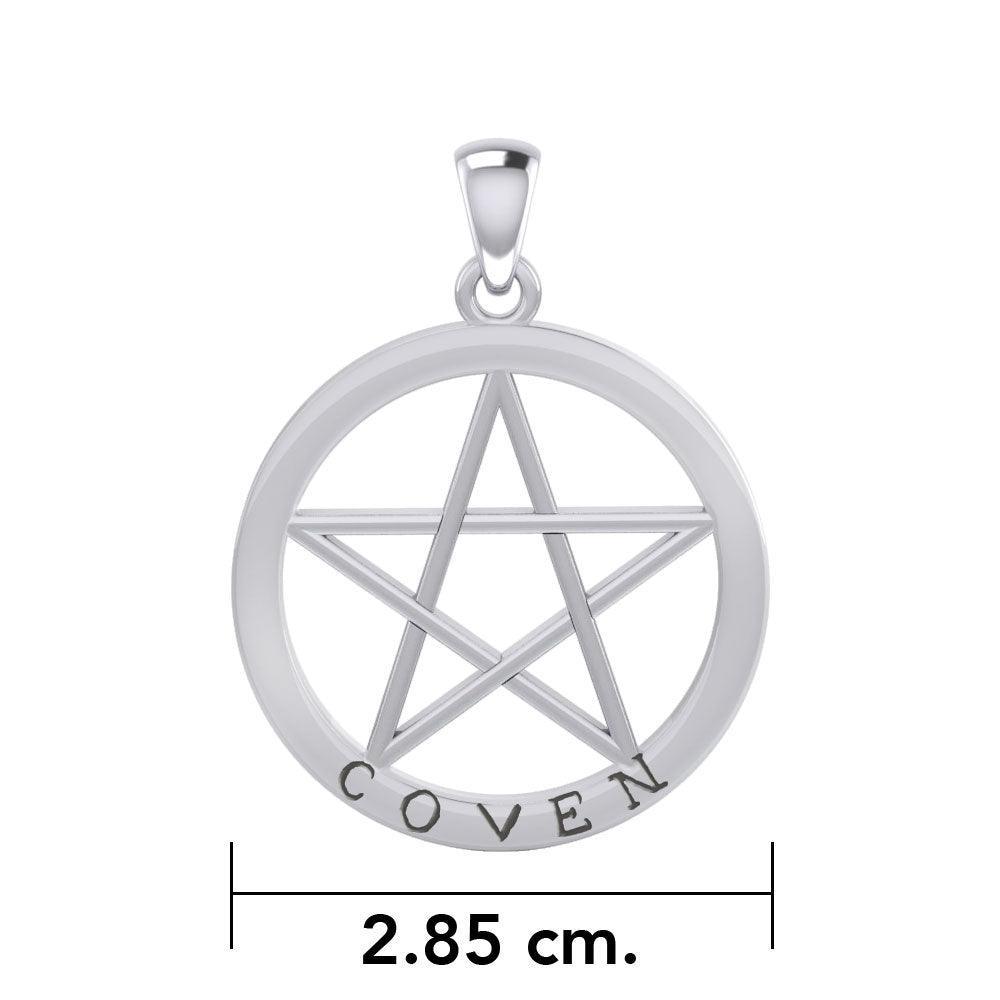 Coven Pentagram Silver Pendant TPD4506 - peterstone.dropshipping