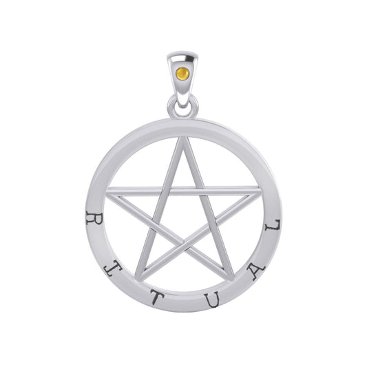 Ritual Pentagram Silver Pendant TPD4519