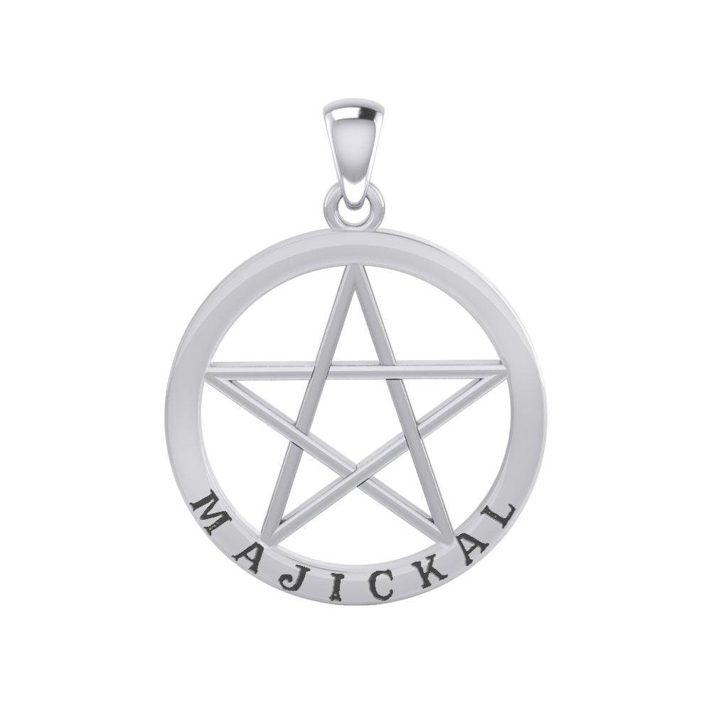 Majickal Pentagram Silver Pendant TPD4549 - peterstone.dropshipping