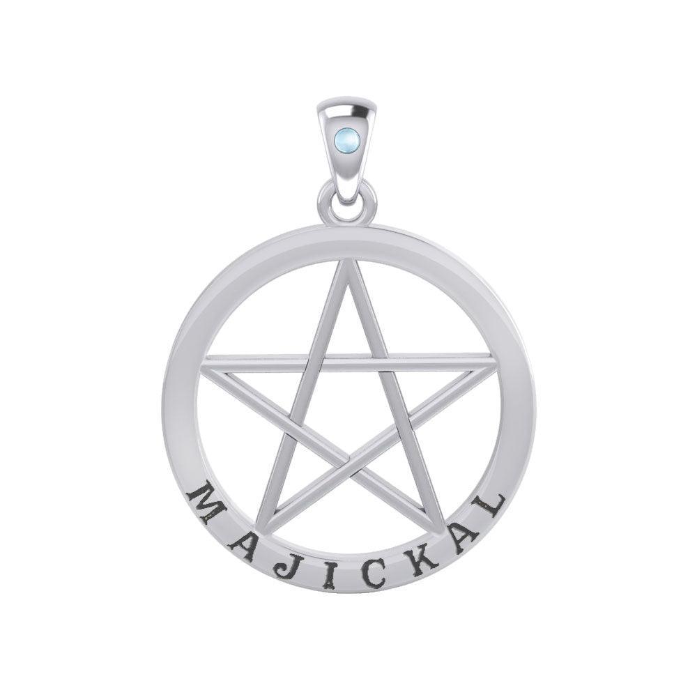 Majickal Pentagram Silver Pendant TPD4549 - peterstone.dropshipping