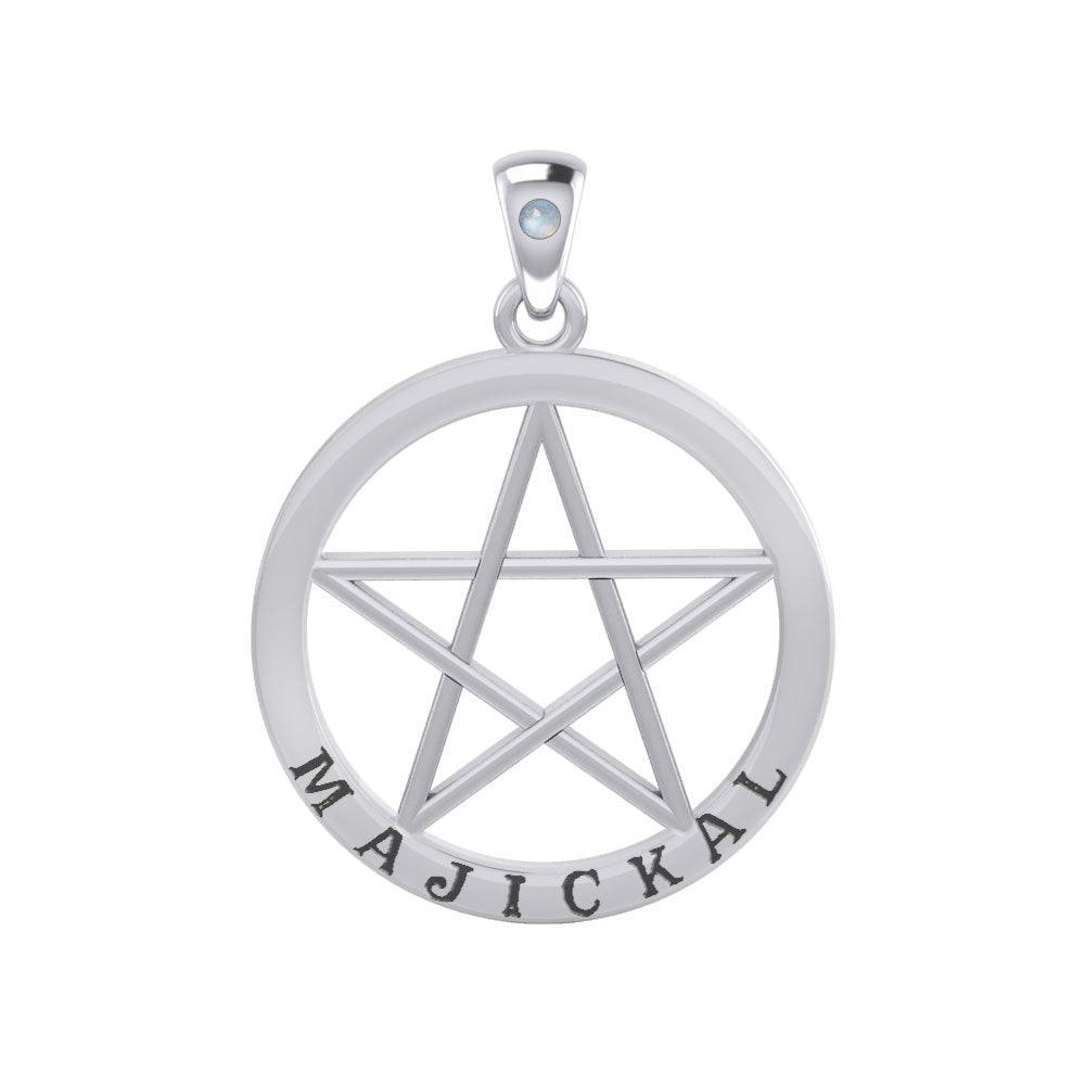 Majickal Pentagram Silver Pendant TPD4549 - peterstone.dropshipping